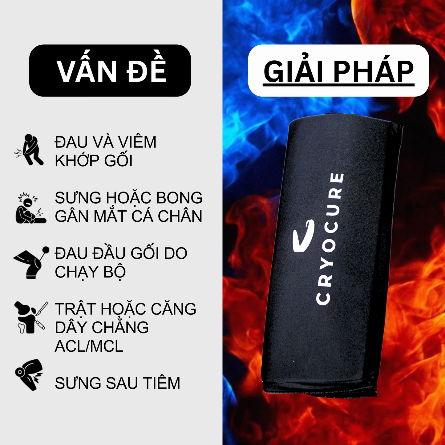 Cryocure - Bó Gối & Bó Tay Đa Năng (COD)